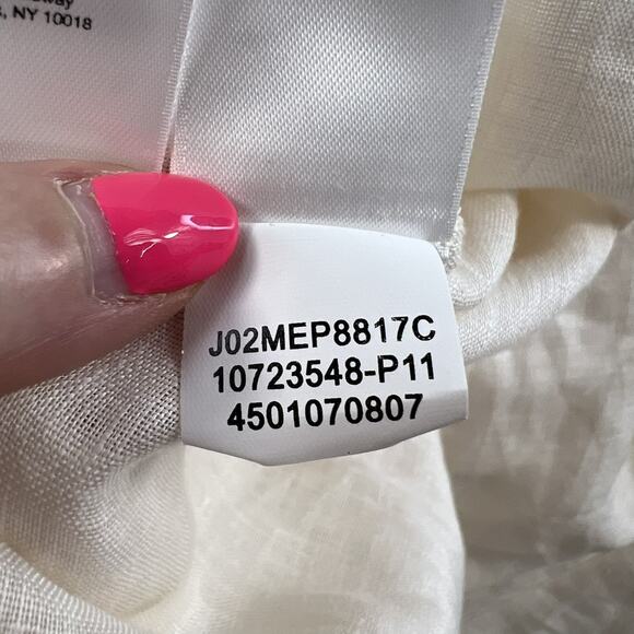 Anne Klein L Large Tunic Top Shirt Linen High Low Blouse Lagenlook Minimalist - Picture 12 of 16